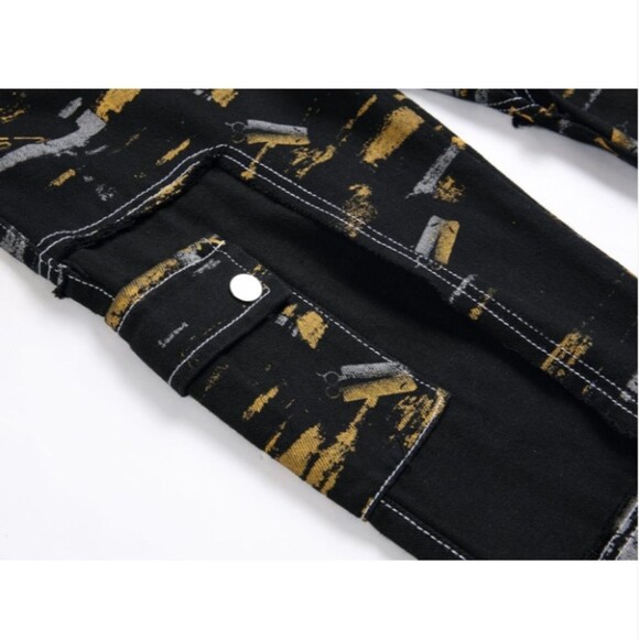 WJWLSKB Slim Fit Men's Jeans, Ripped Stretch Jeans Denim Pants Size 30x27 NWT - Picture 6 of 13